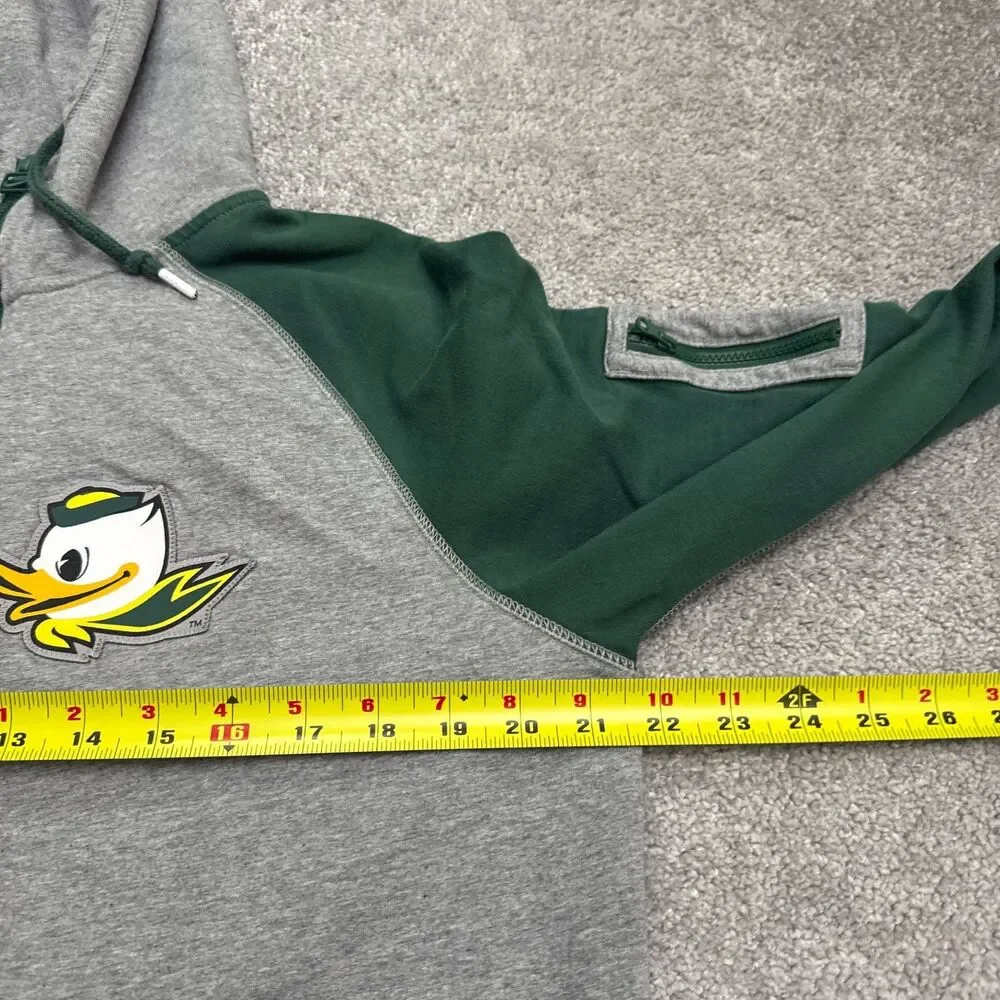 Nike Oregan Duck Full Zip Hoodie Sweatshirt Mens Large Gray Green Colorblock